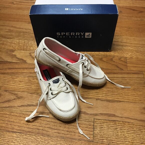 Sperry Girls Shoes Size 1.5M 1.5 M Gold Sparkle Top-Sider New in Box - Picture 2 of 4
